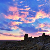 Megalith at Dusk: Hopi, Second Mesa, AZ